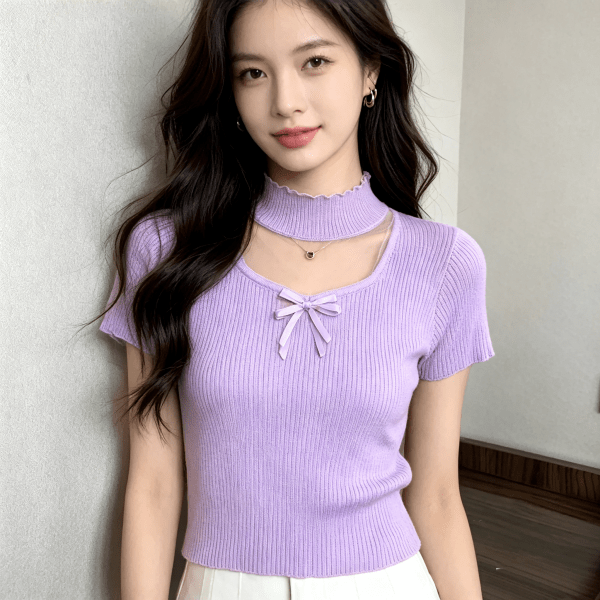 Knitted short sleeve - Y2K Girlstyle