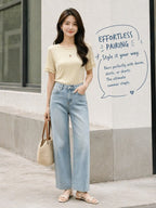 Cherry Blossom Whisper Ribbed Knit Top - Y2K Girlstyle