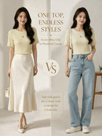 Cherry Blossom Whisper Ribbed Knit Top - Y2K Girlstyle
