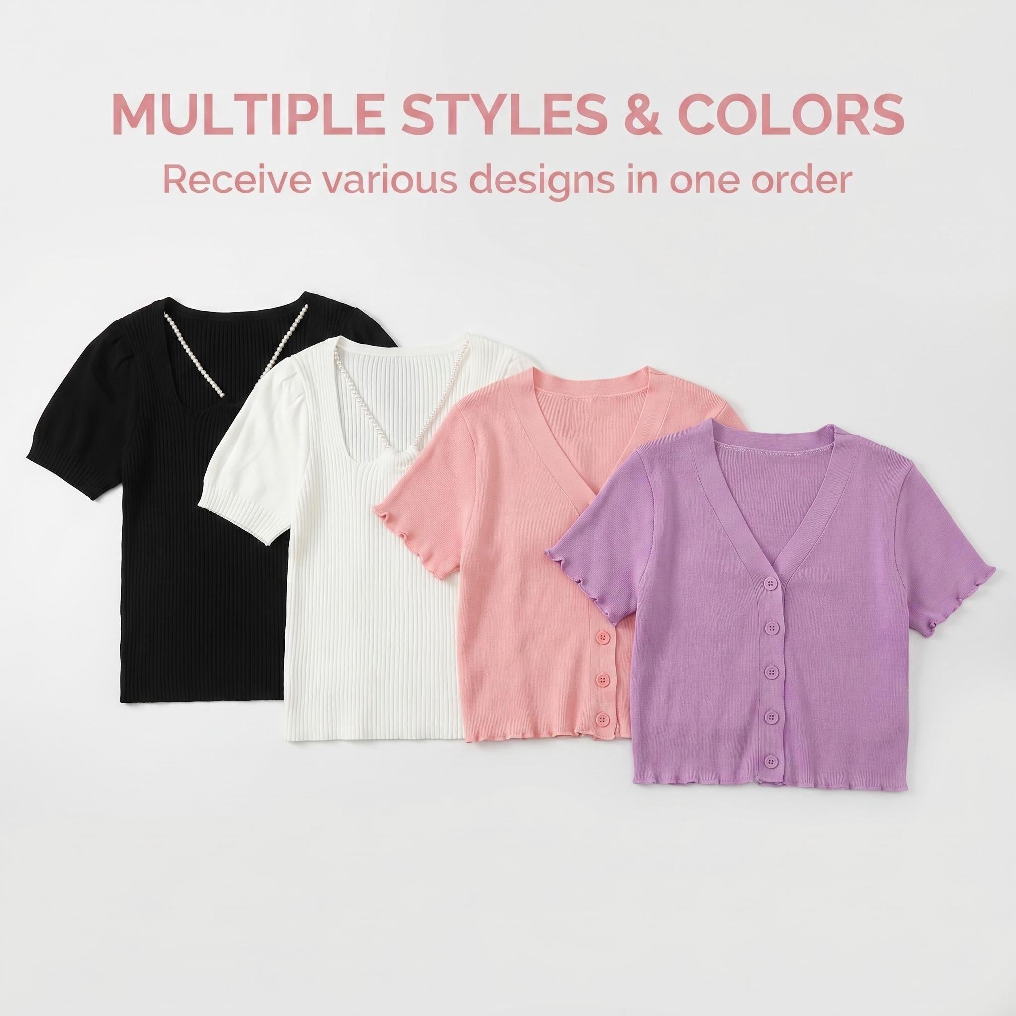 Mixed Knitwear Wholesale | Assorted Knit Tops MOQ 20 | Y2K Fashion Supplier - Y2K Girlstyle