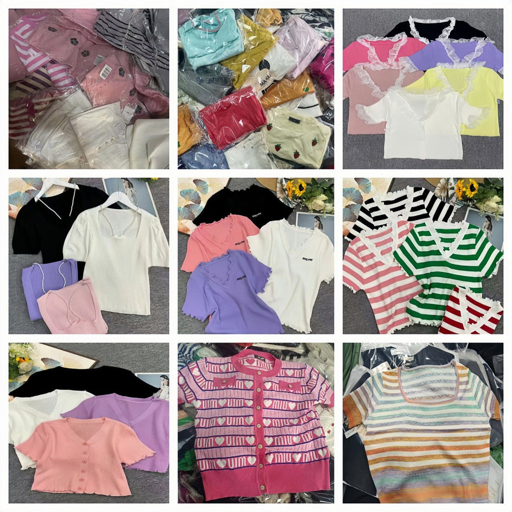 Mixed Knitwear Wholesale | Assorted Knit Tops MOQ 20 | Y2K Fashion Supplier - Y2K Girlstyle