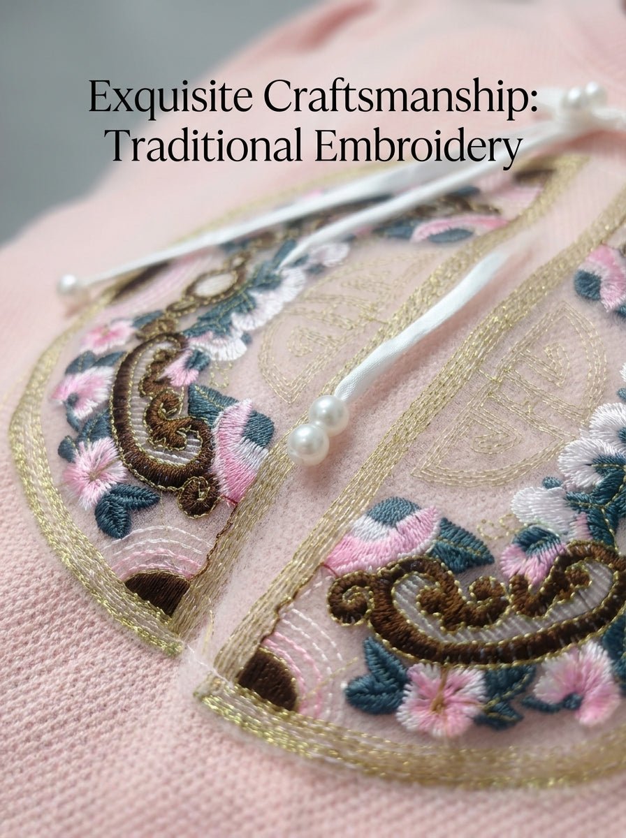 New Chinese embroidered thin ice silk knitted sweater Embroidered knitted sweater（最低50件起批） - Y2K Girlstyle