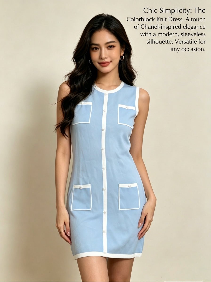 Pearl Button Knit Mini Dress | Mixed Colors & Sizes | MOQ 20pcs - Y2K Girlstyle