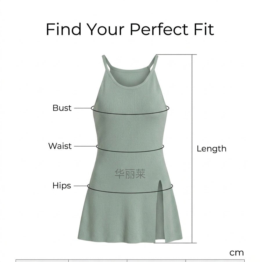 Ribbed Knit Slit Longline Cami Top | Sage Green & Apricot | Wholesale MOQ 20pcs - Y2K Girlstyle