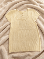 Ribbed Slim Fit Knit Top | Back Button Detail | 3 Colors Mixed | One Size | MOQ 50pcs Wholesale - Y2K Girlstyle