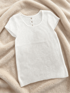 Ribbed Slim Fit Knit Top | Back Button Detail | 3 Colors Mixed | One Size | MOQ 50pcs Wholesale - Y2K Girlstyle