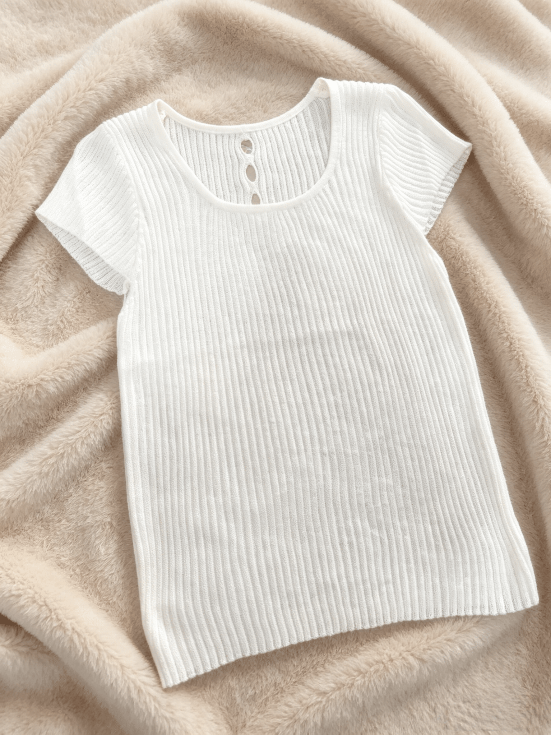 Ribbed Slim Fit Knit Top | Back Button Detail | 3 Colors Mixed | One Size | MOQ 50pcs Wholesale - Y2K Girlstyle
