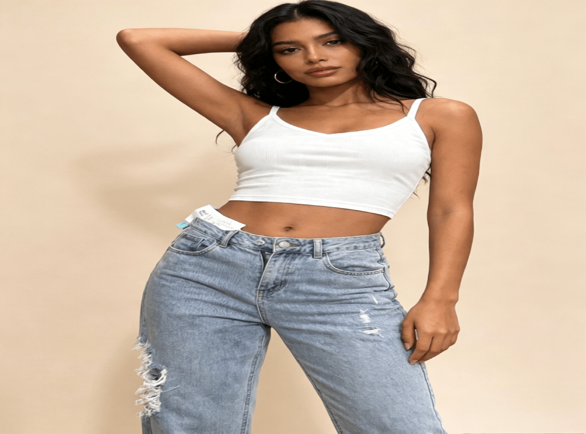 Ripped Wide - Leg Jeans | Distressed Denim Wholesale | Y2K Street Style - Y2K Girlstyle