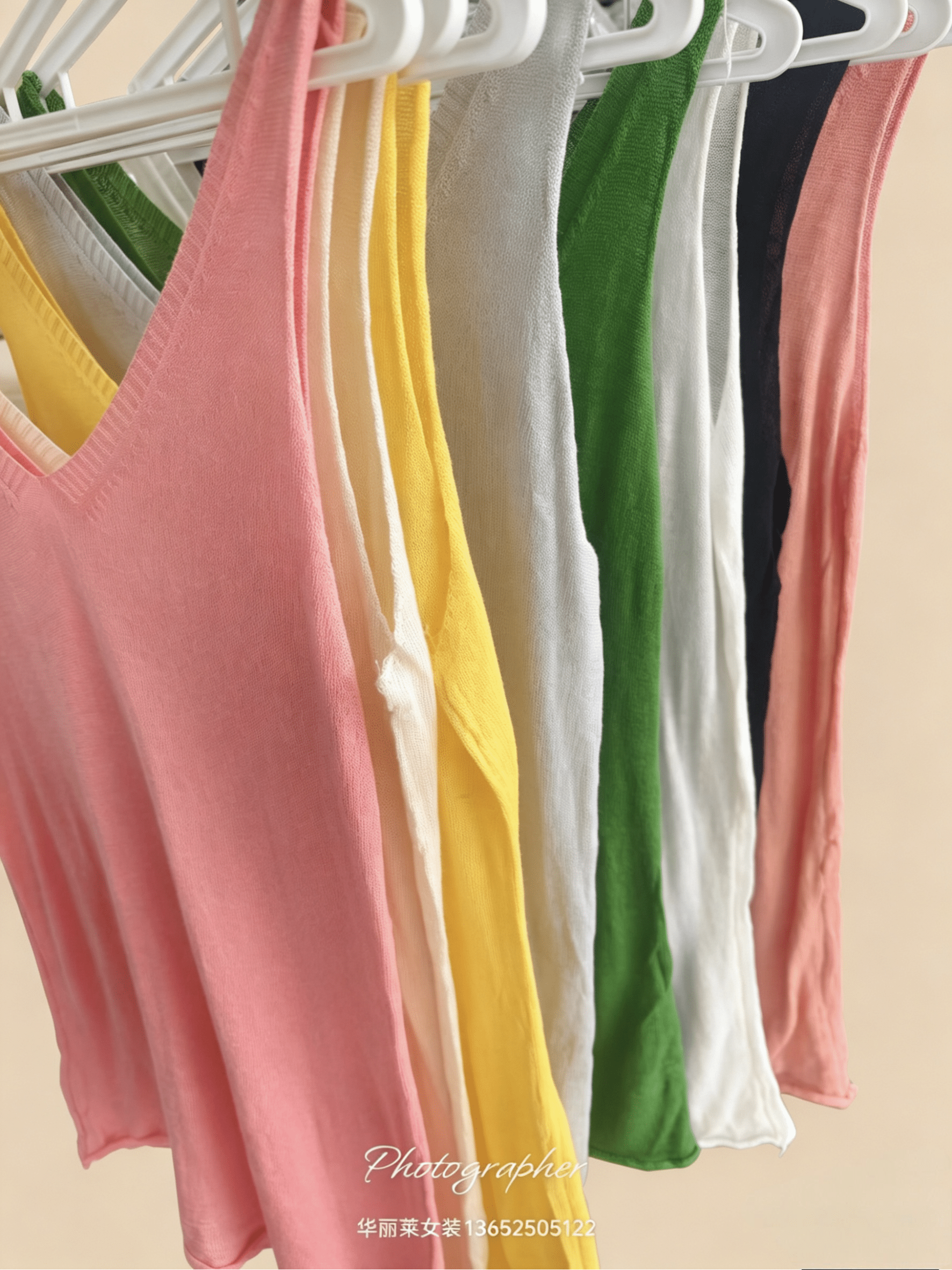 Sheer Knit Camisole | Summer Basic Tank Top | Thin V - Neck Vest Wholesale - Y2K Girlstyle