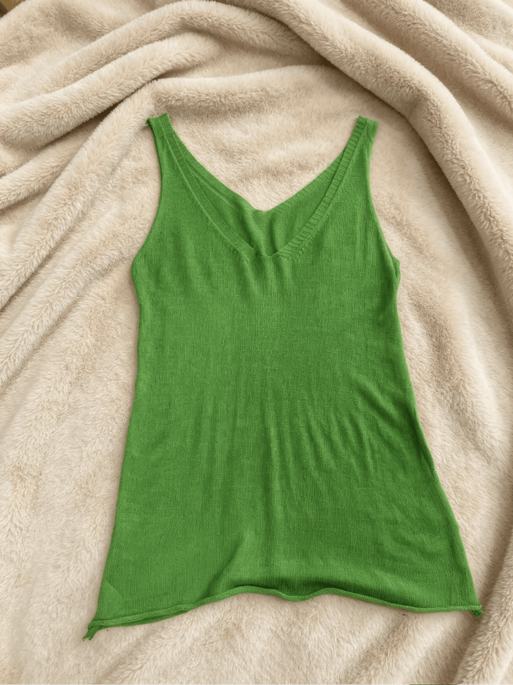 Sheer Knit Camisole | Summer Basic Tank Top | Thin V - Neck Vest Wholesale - Y2K Girlstyle