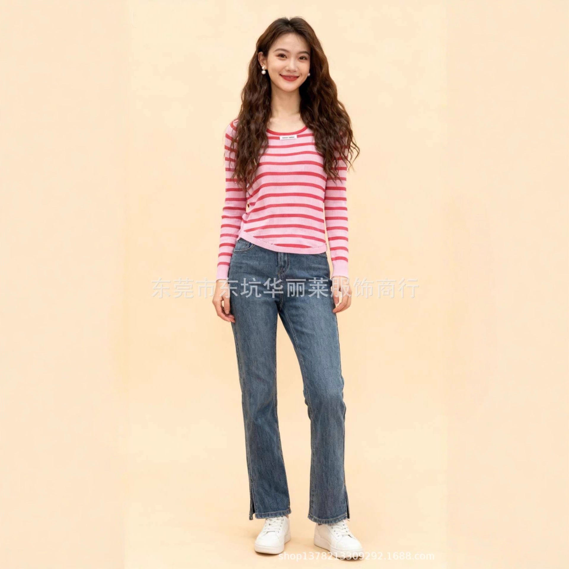 Sweet Cool Spice Girls Long Sleeve Miscellaneous Knitted Sweater Small Whole Grocery Source Pingyi Small Whole Single Tail Women's Spring Sweater - Y2K Girlstyle