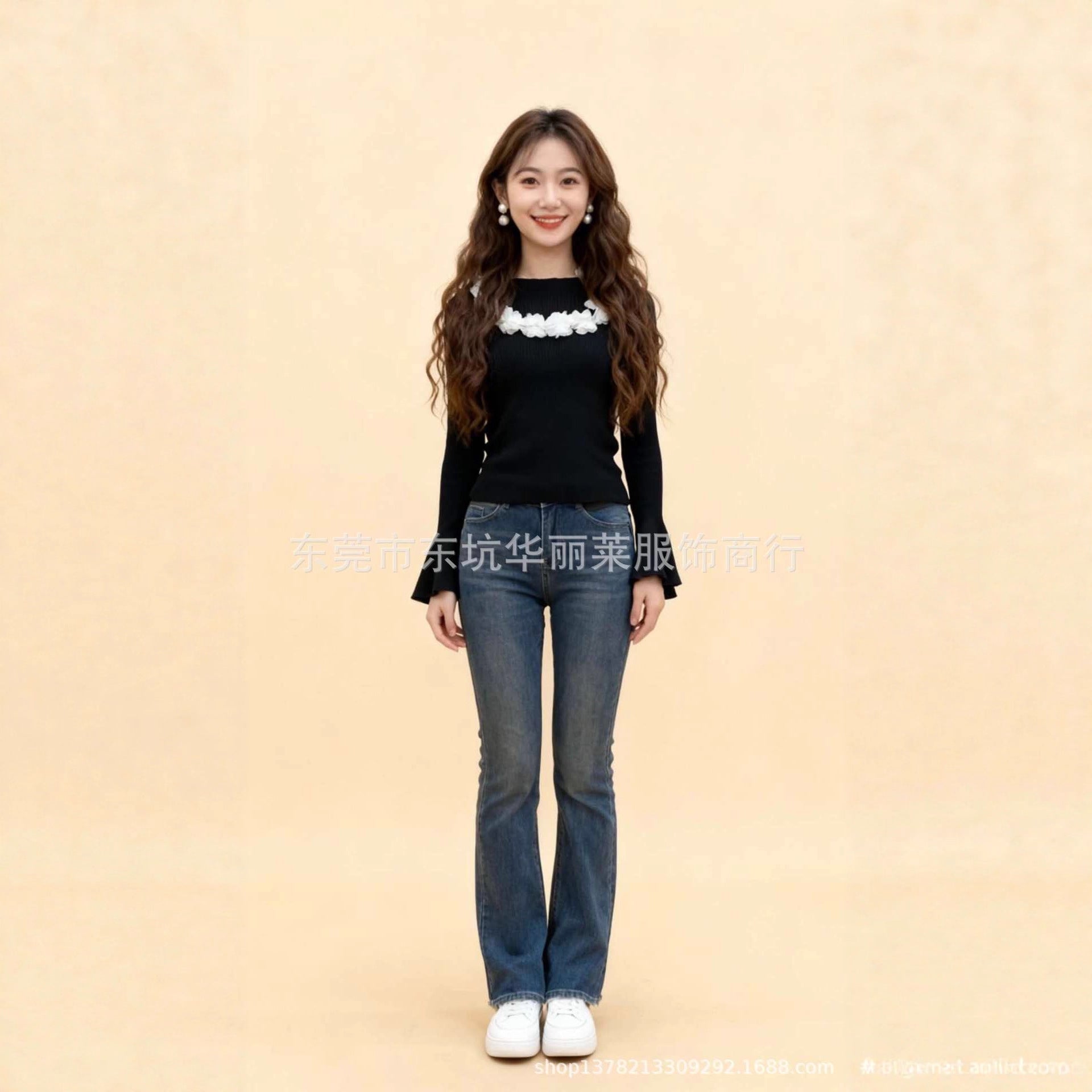 Sweet Cool Spice Girls Long Sleeve Miscellaneous Knitted Sweater Small Whole Grocery Source Pingyi Small Whole Single Tail Women's Spring Sweater - Y2K Girlstyle
