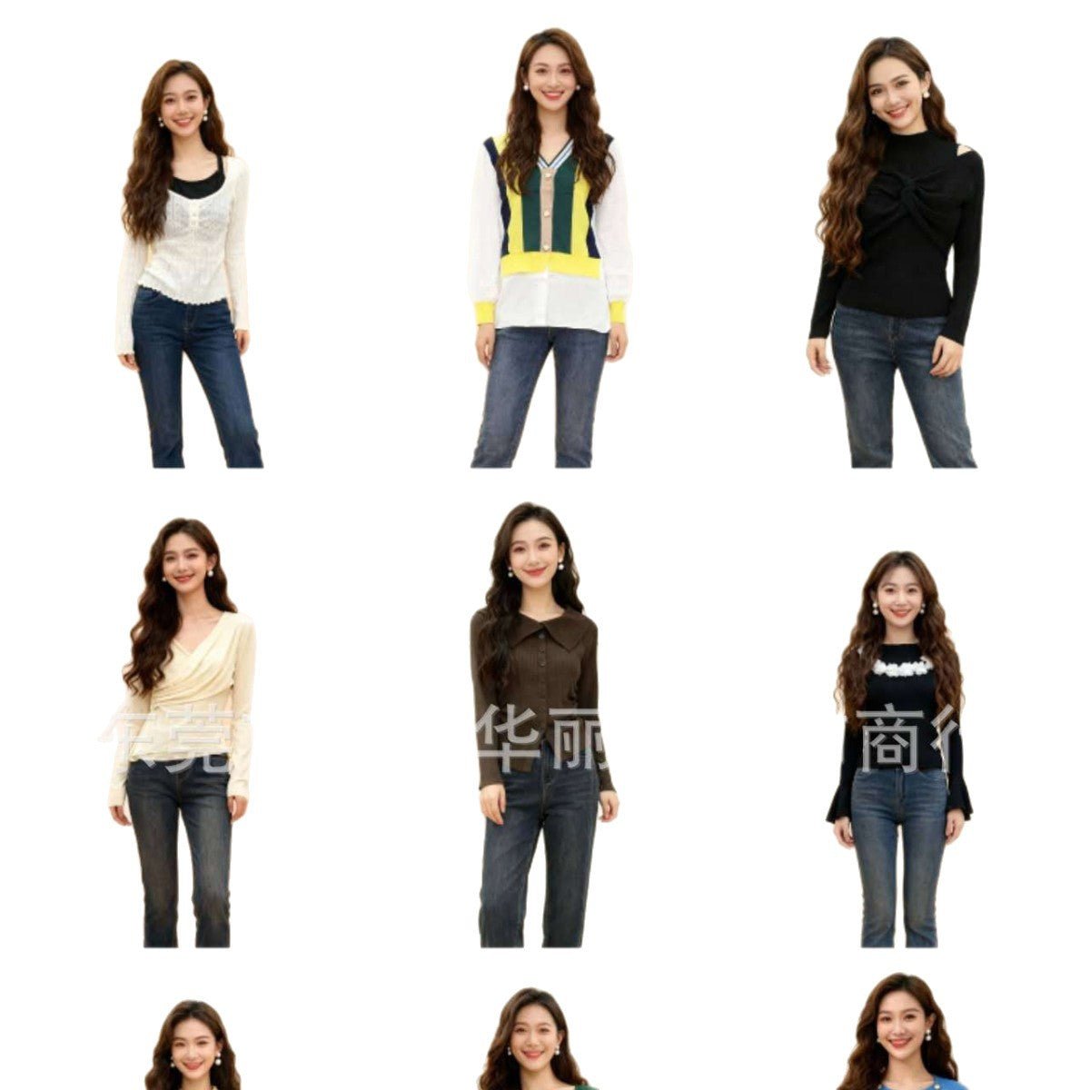 Sweet Cool Spice Girls Long Sleeve Miscellaneous Knitted Sweater Small Whole Grocery Source Pingyi Small Whole Single Tail Women's Spring Sweater - Y2K Girlstyle