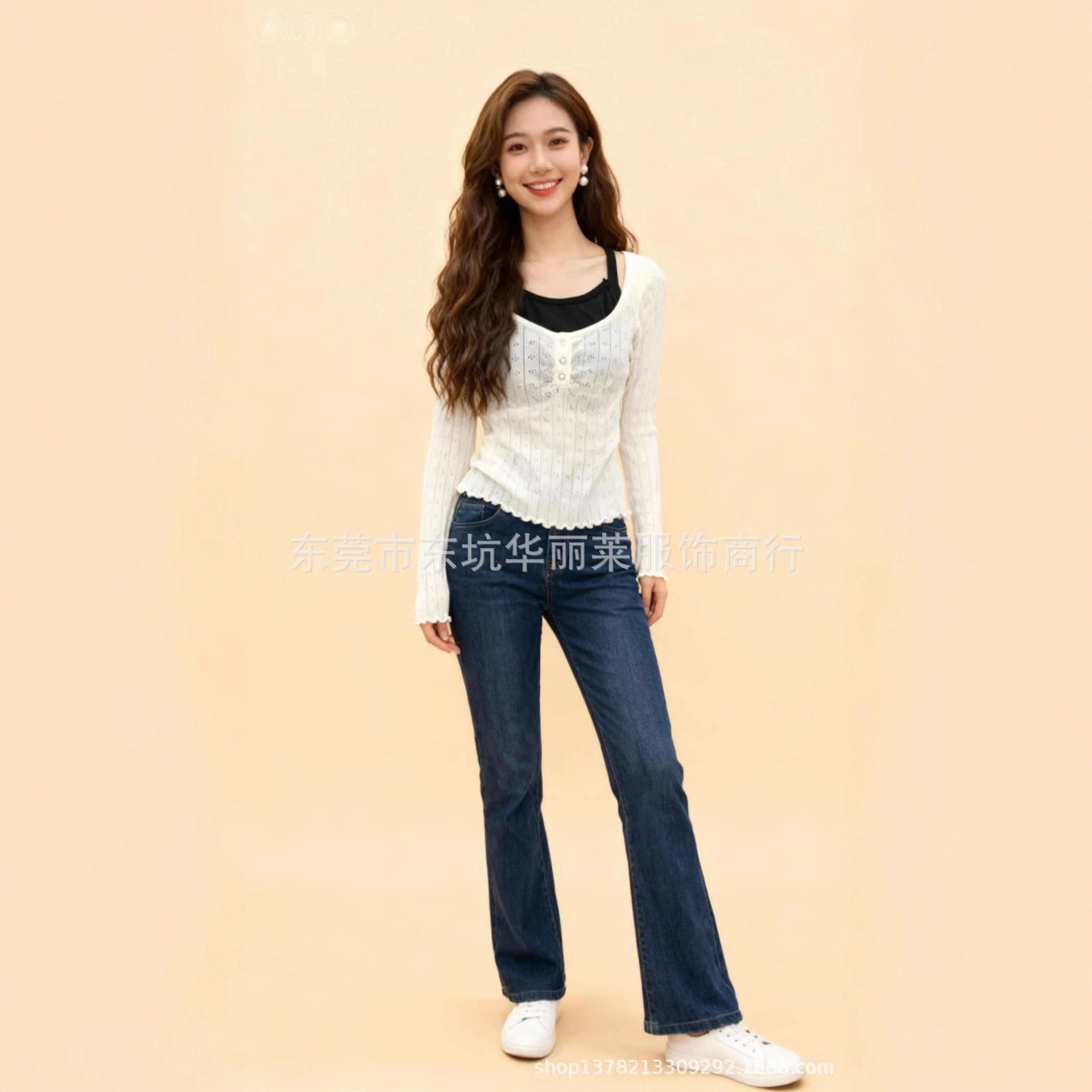Sweet Cool Spice Girls Long Sleeve Miscellaneous Knitted Sweater Small Whole Grocery Source Pingyi Small Whole Single Tail Women's Spring Sweater - Y2K Girlstyle