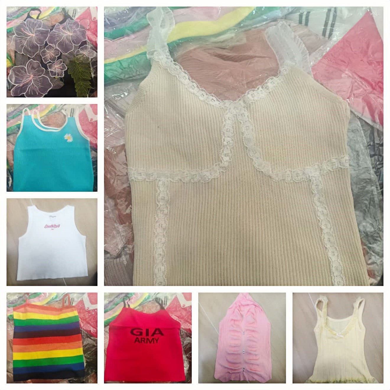 Wholesale Y2K Knit Cami Tops | Mixed Styles & Colors | MOQ 20pcs | Direct from China - Y2K Girlstyle