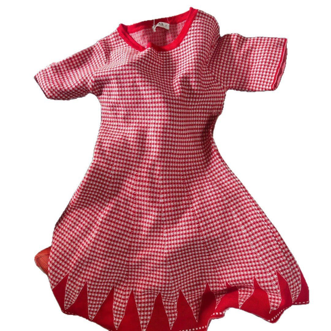 Women's clothing miscellaneous knitted dresses tail goods wholesale 2025 summer new knitted skirts live broadcast supply export supply - Y2K Girlstyle