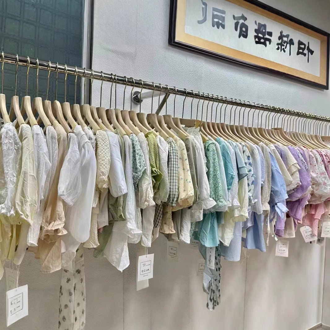 Women's summer French shirt, foreign style Spice Girls, open navel, short styles, short sleeves, multiple styles, mixed delivery, clear goods, low price supply - Y2K Girlstyle