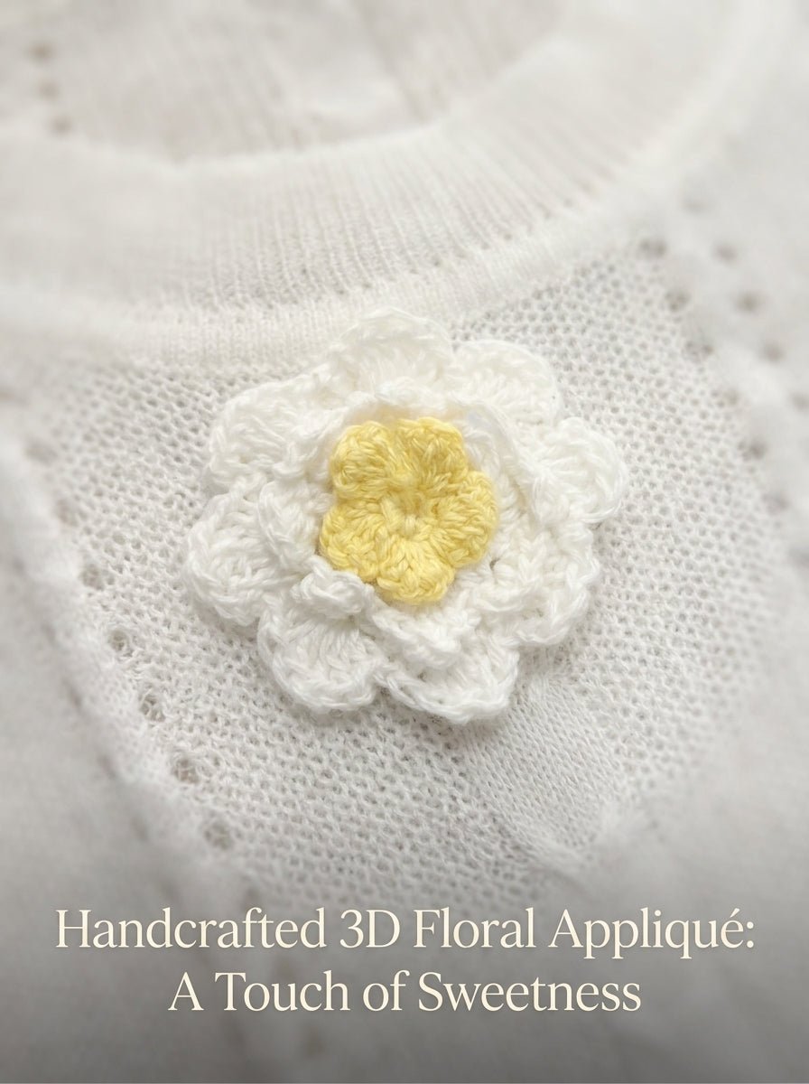 Y2K 3D Floral Hollow Crochet Knit Top | 3 Color Mix | MOQ 50pcs - Y2K Girlstyle