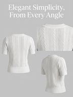 Y2K 3D Floral Hollow Crochet Knit Top | 3 Color Mix | MOQ 50pcs - Y2K Girlstyle