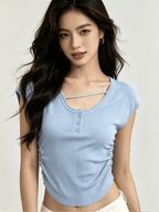 Y2K 3D Floral Knit Sweater | Spice Girl Short Crop Top - Y2K Girlstyle