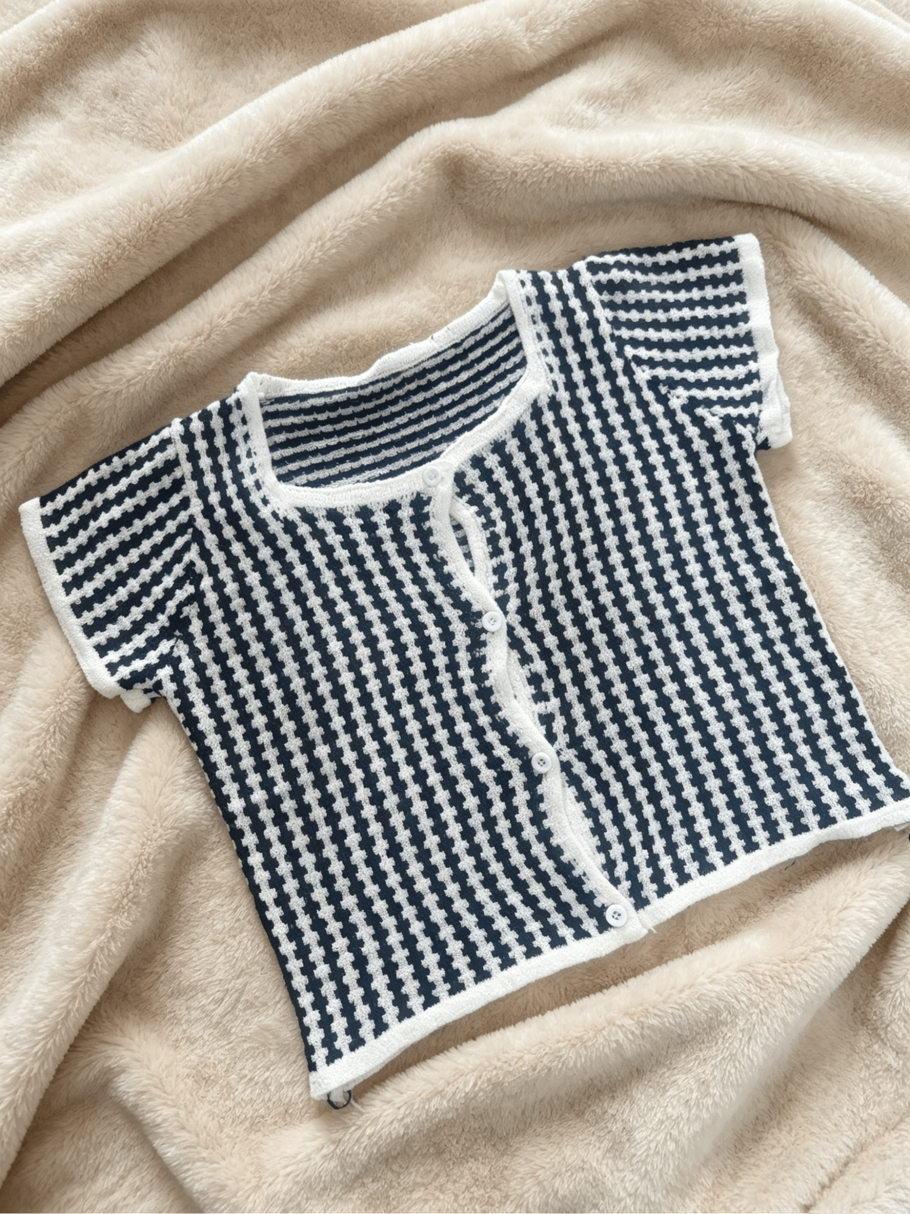 Y2K Black White Stripe Square Neck Knit Crop Top | MOQ 50pcs - Y2K Girlstyle