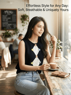 Y2K Diamond Argyle Colorful Floral Knit Vest | Black | MOQ 50pcs - Y2K Girlstyle