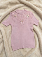 Y2K Sexy Lace Hollow - Out Knit Crop Top | Powder & Khaki Mix | MOQ 50pcs - Y2K Girlstyle