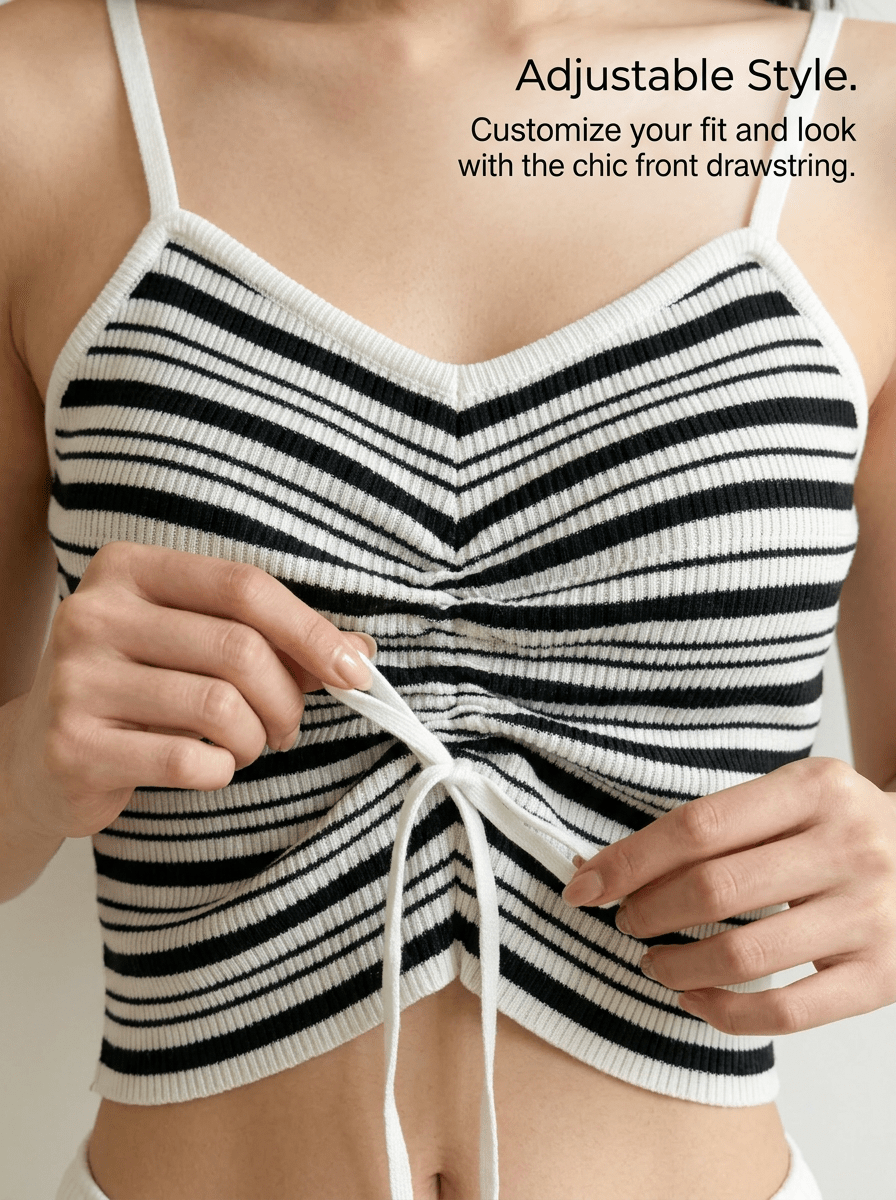Y2K Striped Knit Cami Top | Sweet Spicy Style | One Size - Y2K Girlstyle