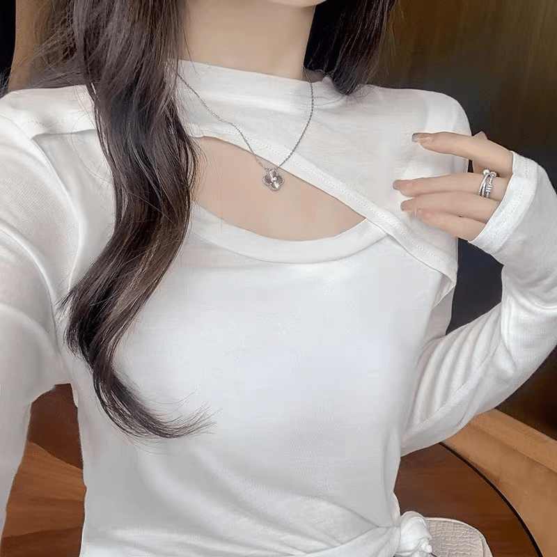 Y2K Sweet Spicy Solid Color Short Knit Top | Wholesale - Y2K Girlstyle